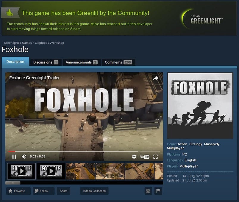Foxhole Combat Prototype