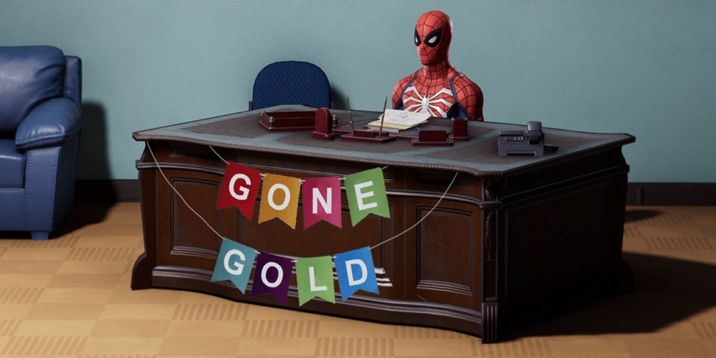 Spiderman PS4 Gone Gold