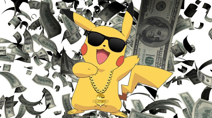 Pokemon Go Top 5 Countries Revenue.