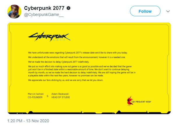 Fact Check: Has Cyberpunk 2077 Been Delayed Indefinitely?