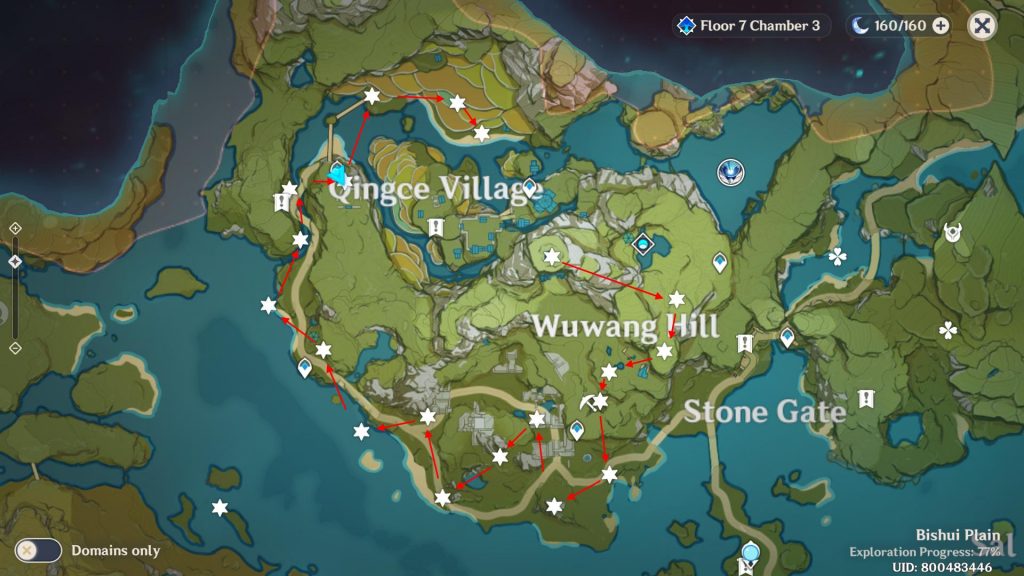 Genshin Impact Meteorite Location - Qinqce Village/Wuwang Hill in Liyue