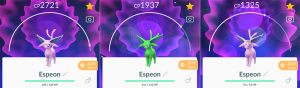 Pokemon Go Espeon Family