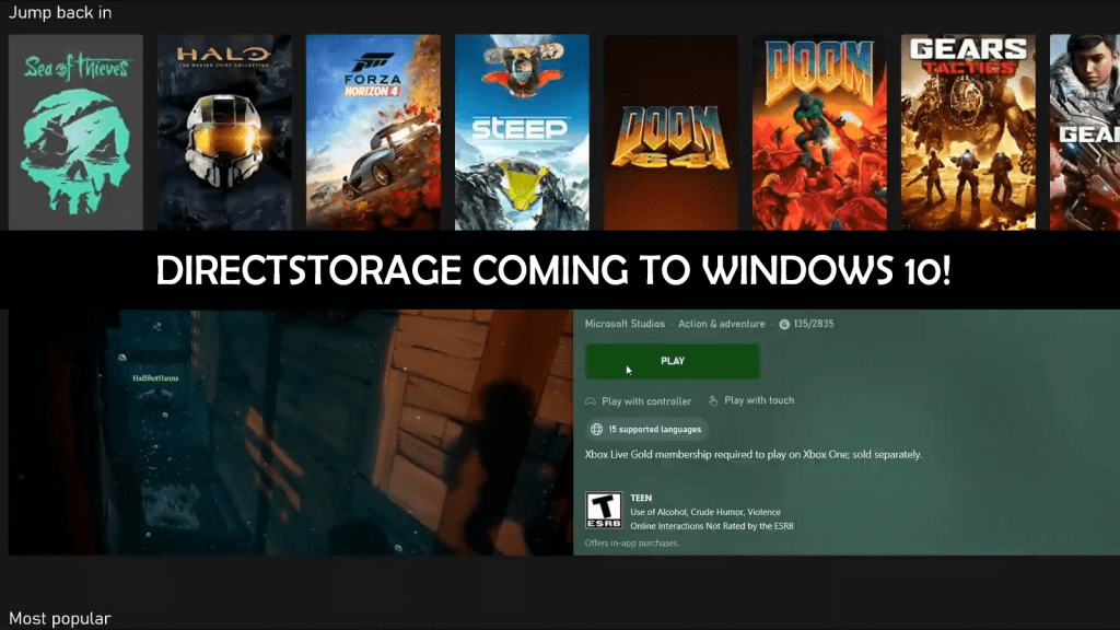 Direct Storage Coming to Windows 10