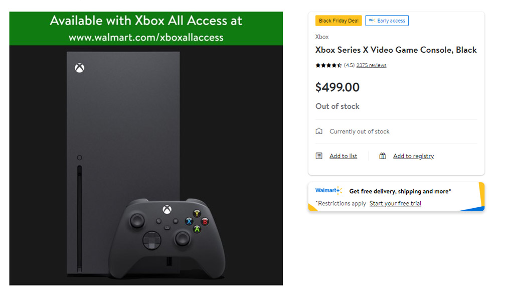 PS5, Xbox Restock At Walmart on Cyber Monday; Details Inside