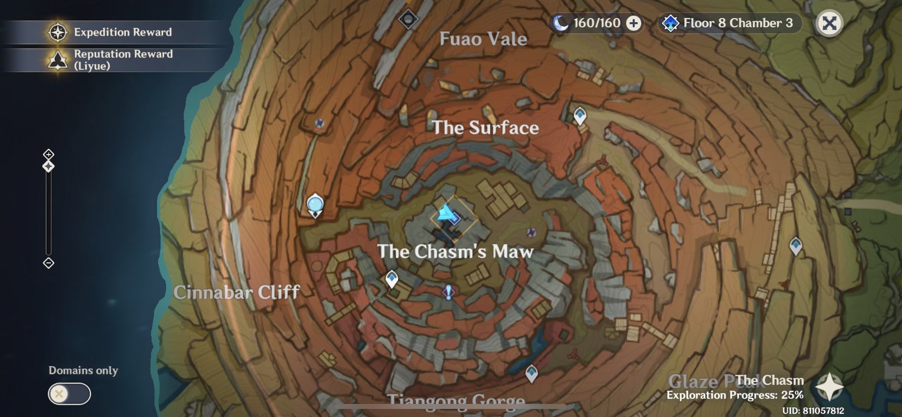 Genshin Impact - Chasm Spelunkers Map View