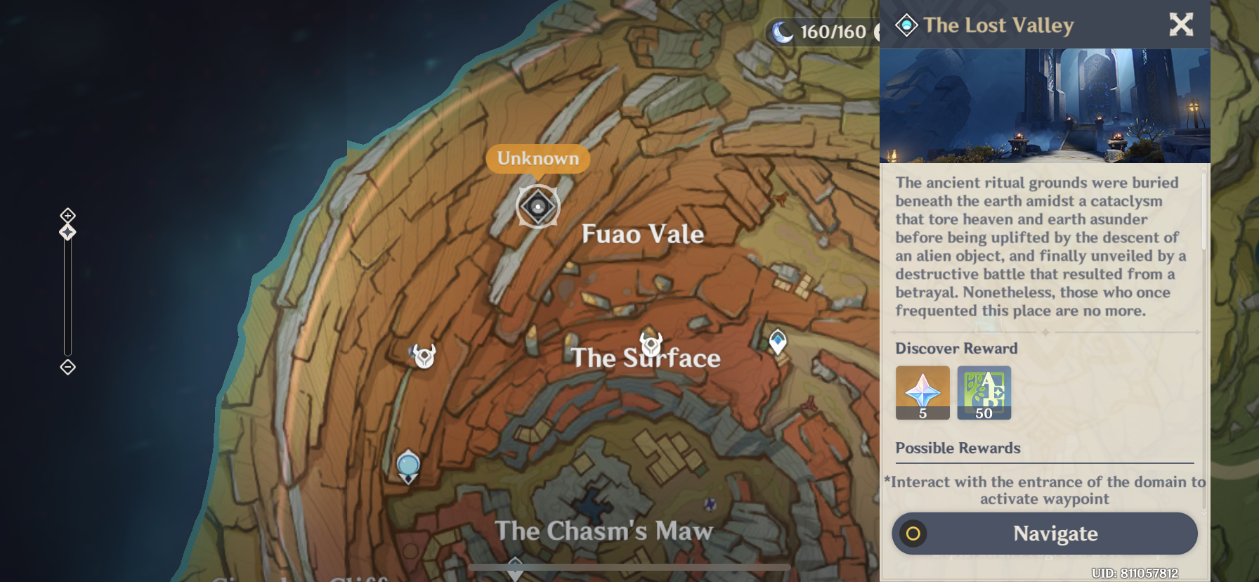 Genshin Impact - Lost Valley Map