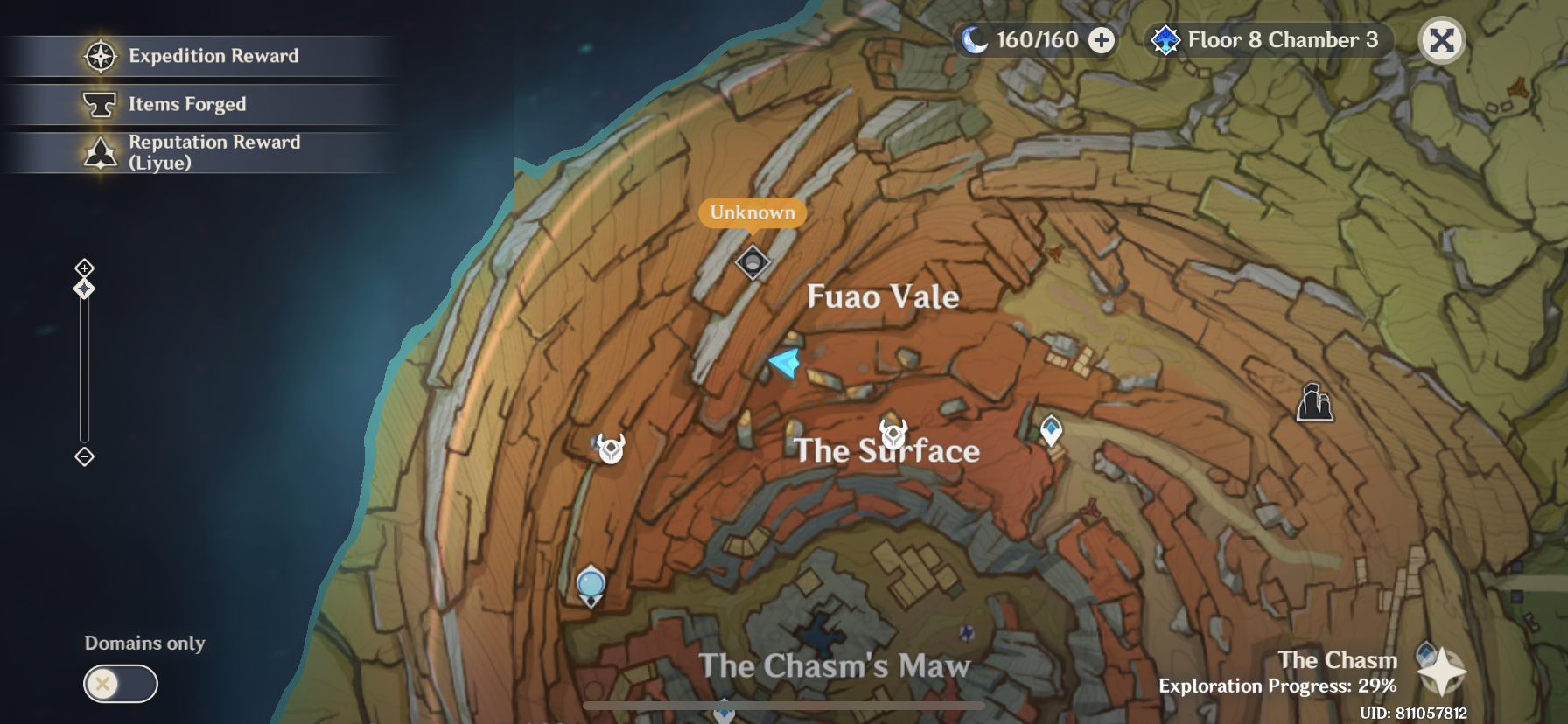 Genshin Impact - Lost Valley Stone Map