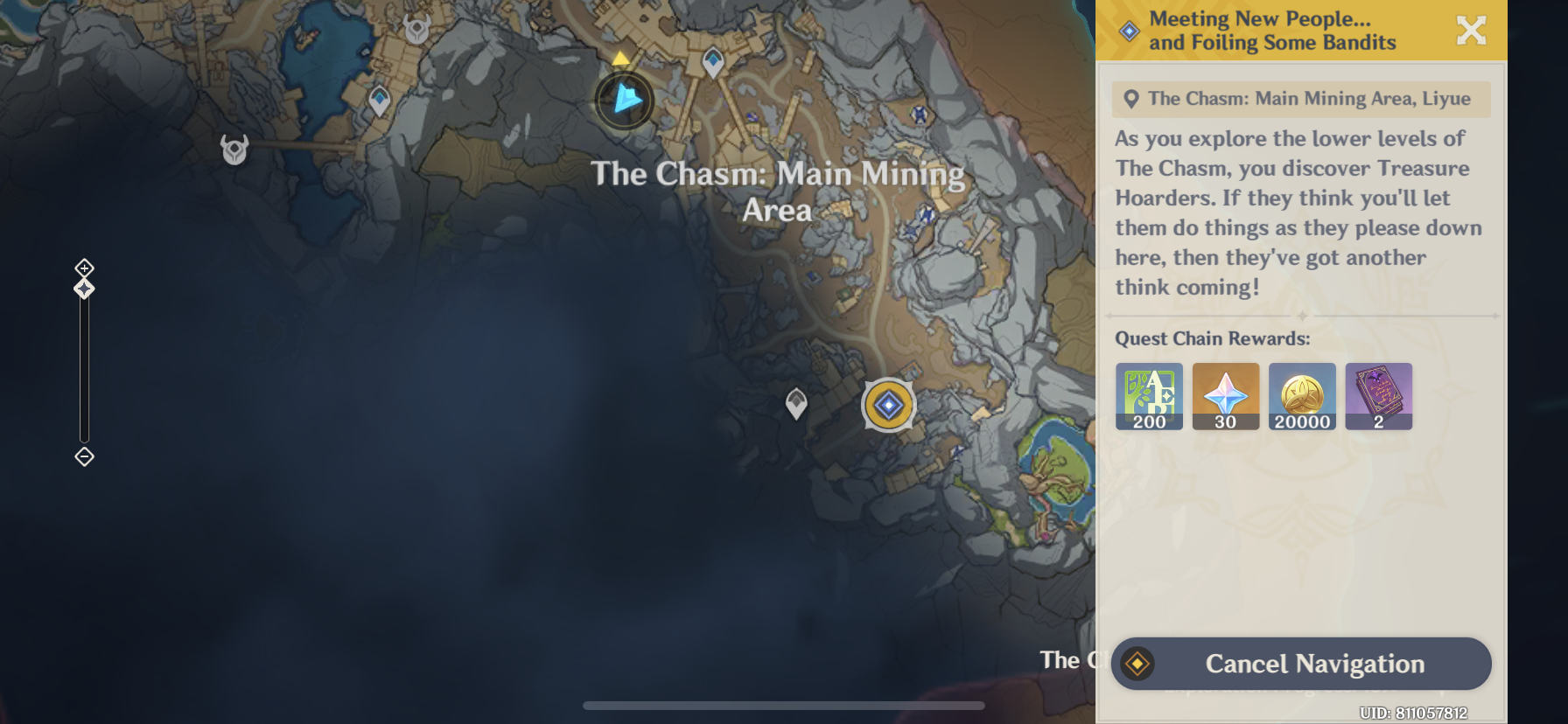 Genshin Impact - Meeting New People and Foiling Some Bandits Map