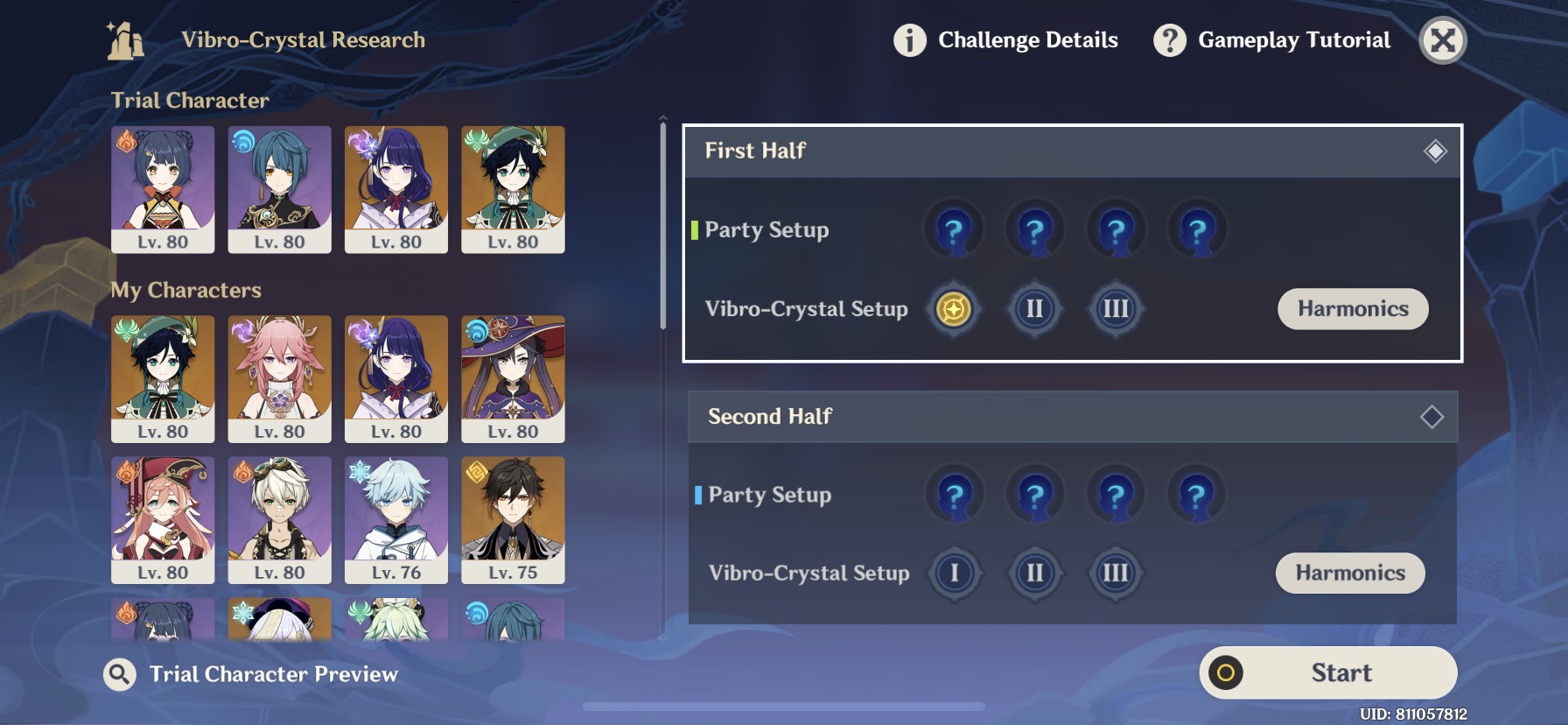 Genshin Impact - Vibro-Crystal Characters