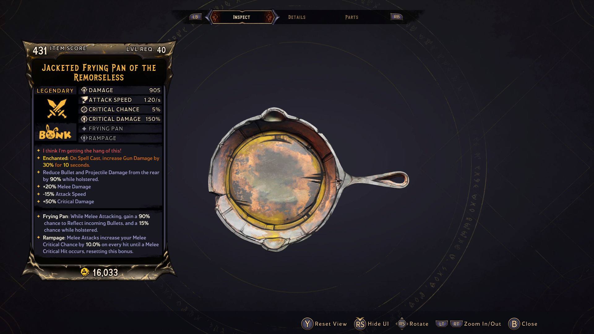 Tiny Tina's Wonderlands - Frying Pan Desc