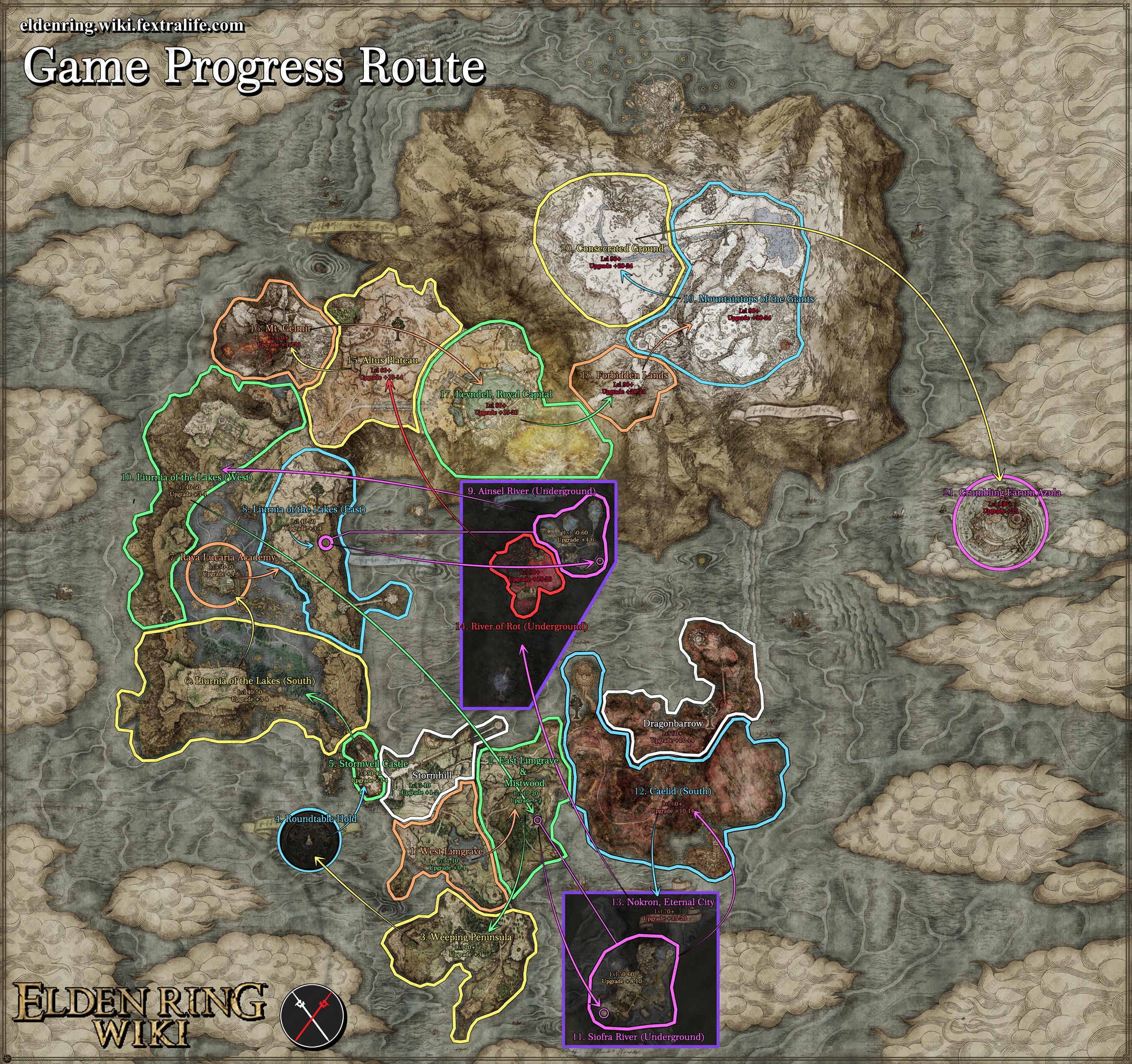 Bosses All Location and Recommended Level