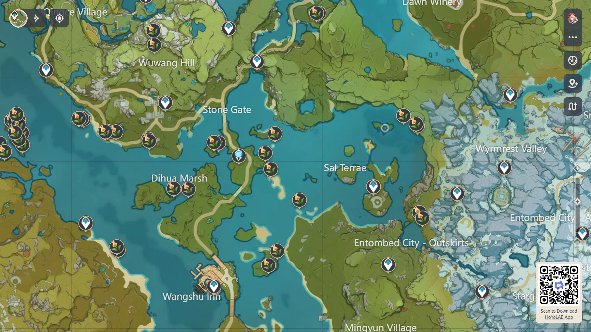 Genshin Impact - Snapdragon Location Liyue-Dragonspine
