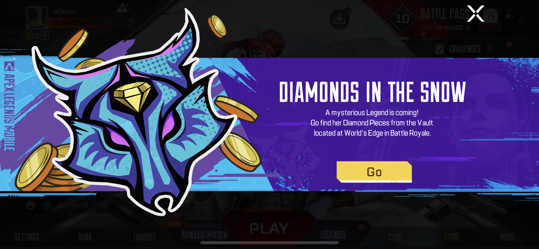 Apex Legends Mobile - Diamonds in the Snow Event