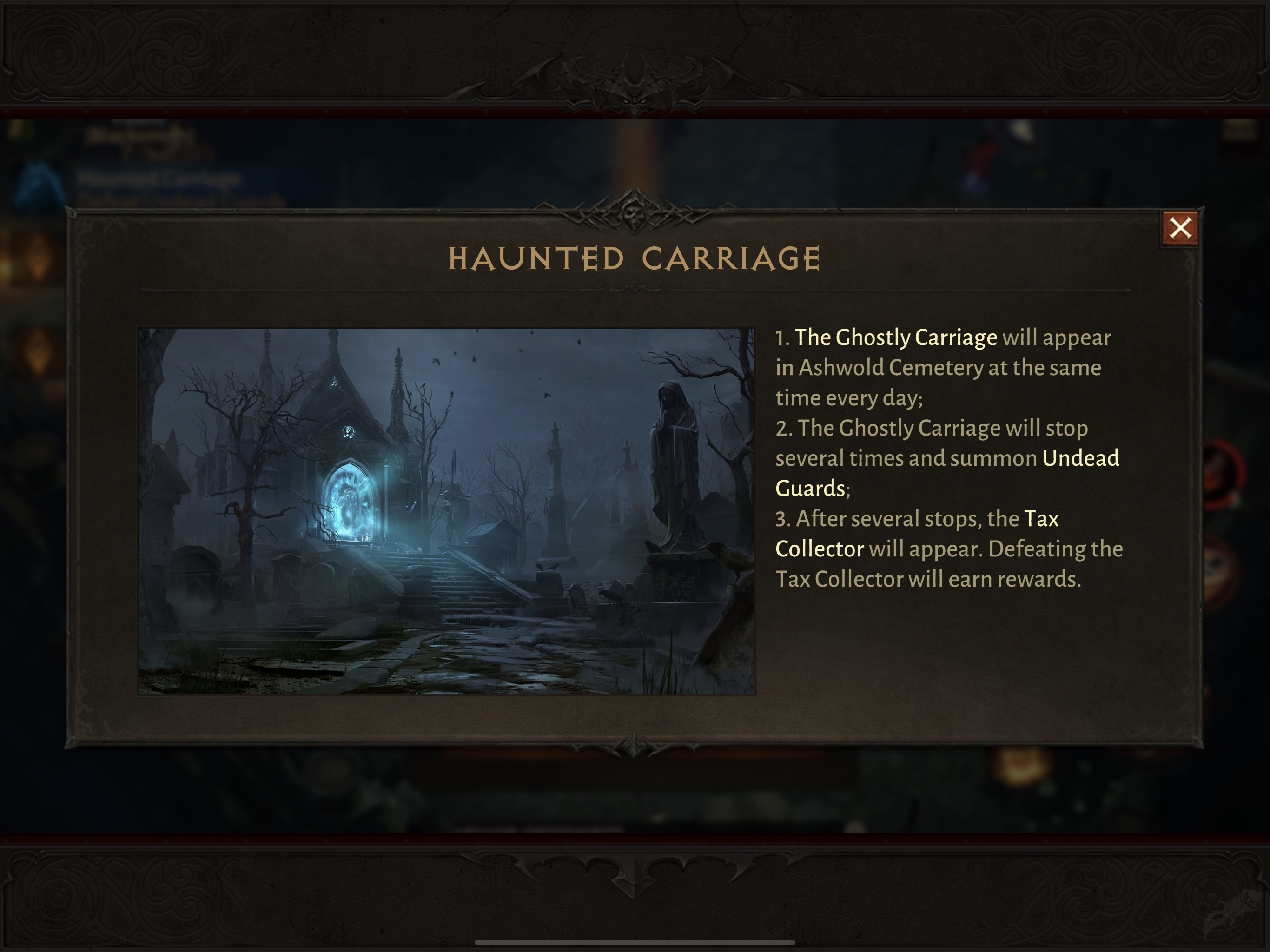 Diablo Immortal - Haunted Carriage 1