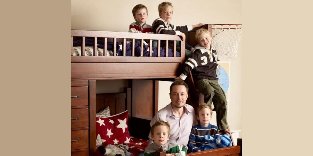 Elon Musk with His Children