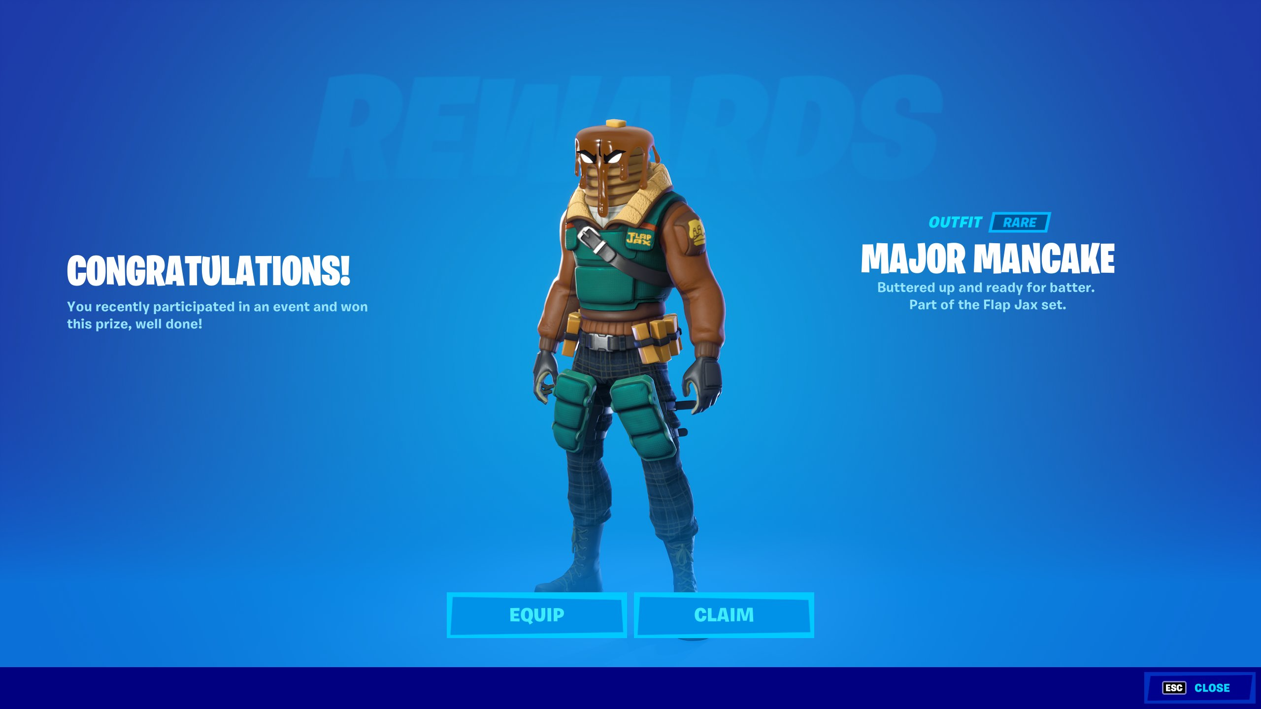 Fortnite - Major Mancake Free Skin 1