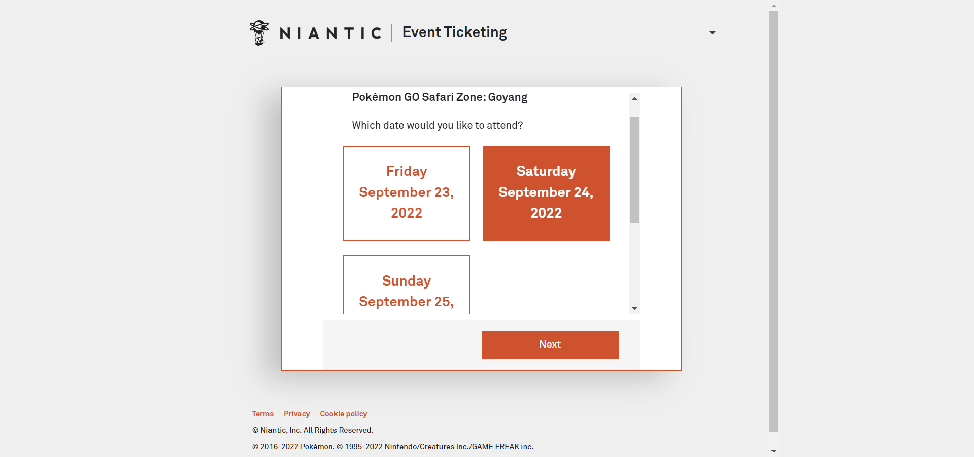 Ticket purchasing Safari Zone