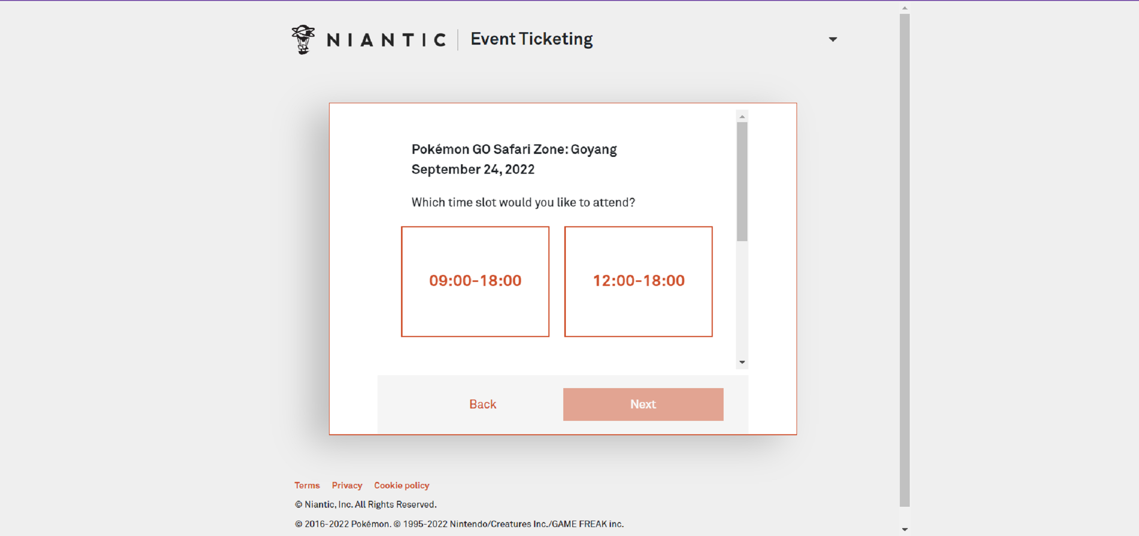 Ticket purchasing Safari Zone