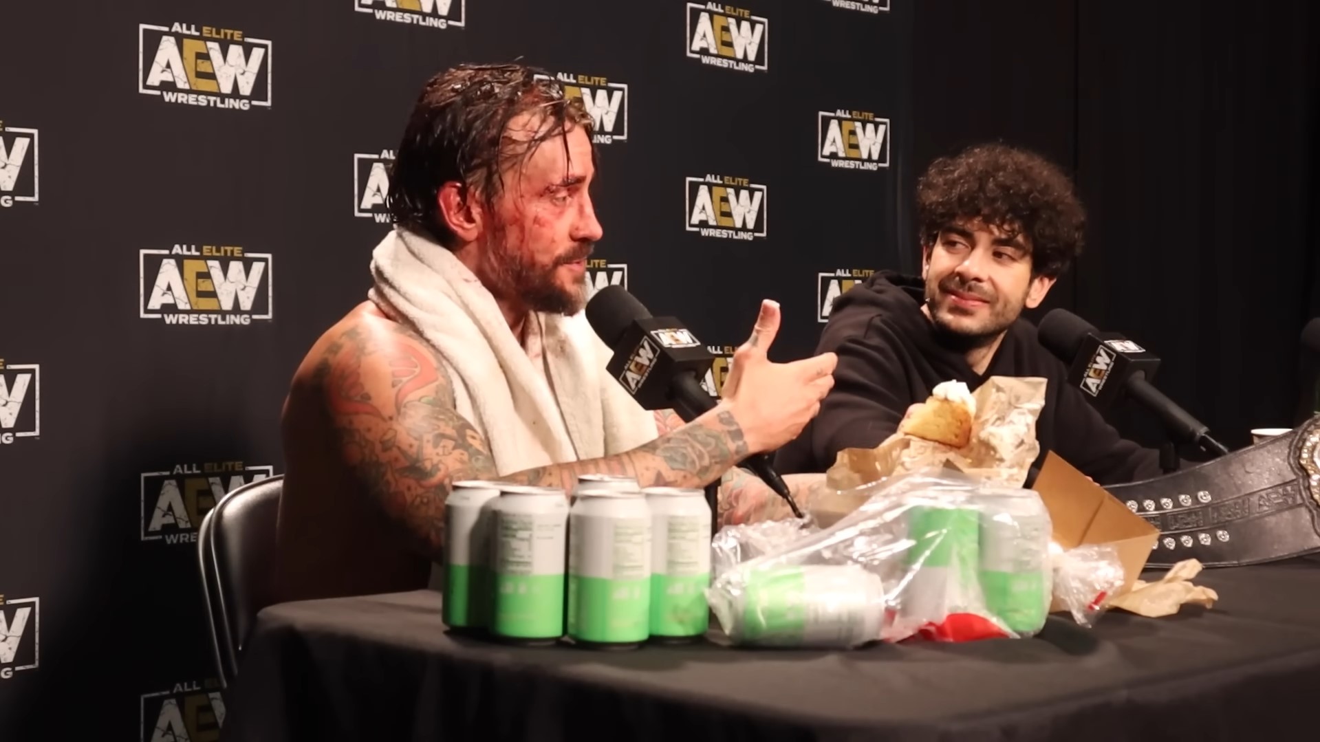 CM Punk Injury AEW Suspension media scrum