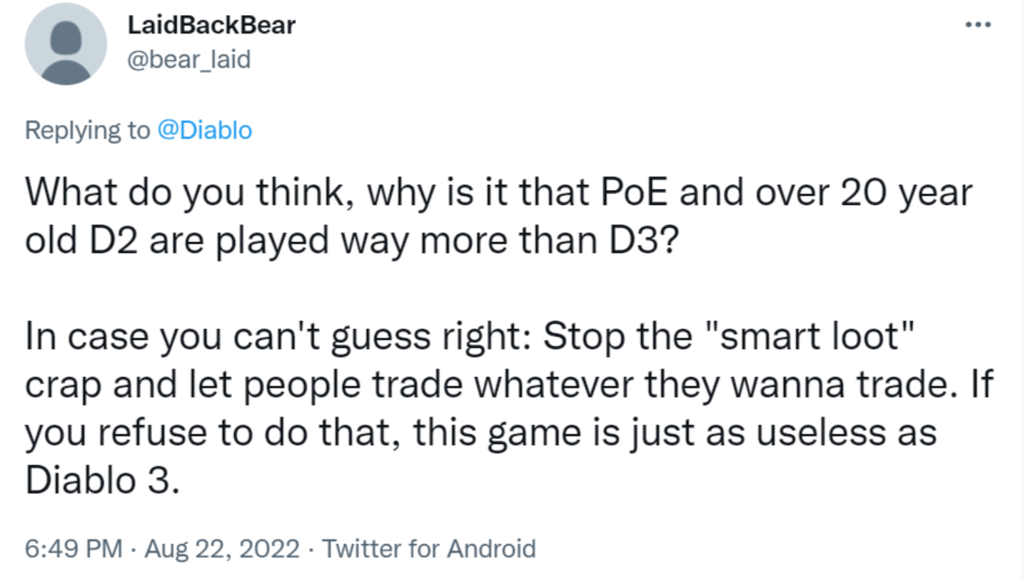 Diablo feature opinion