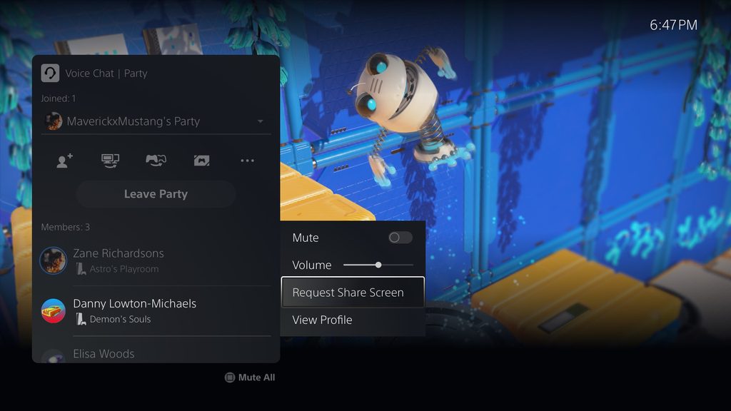 PS5 Update Social Option