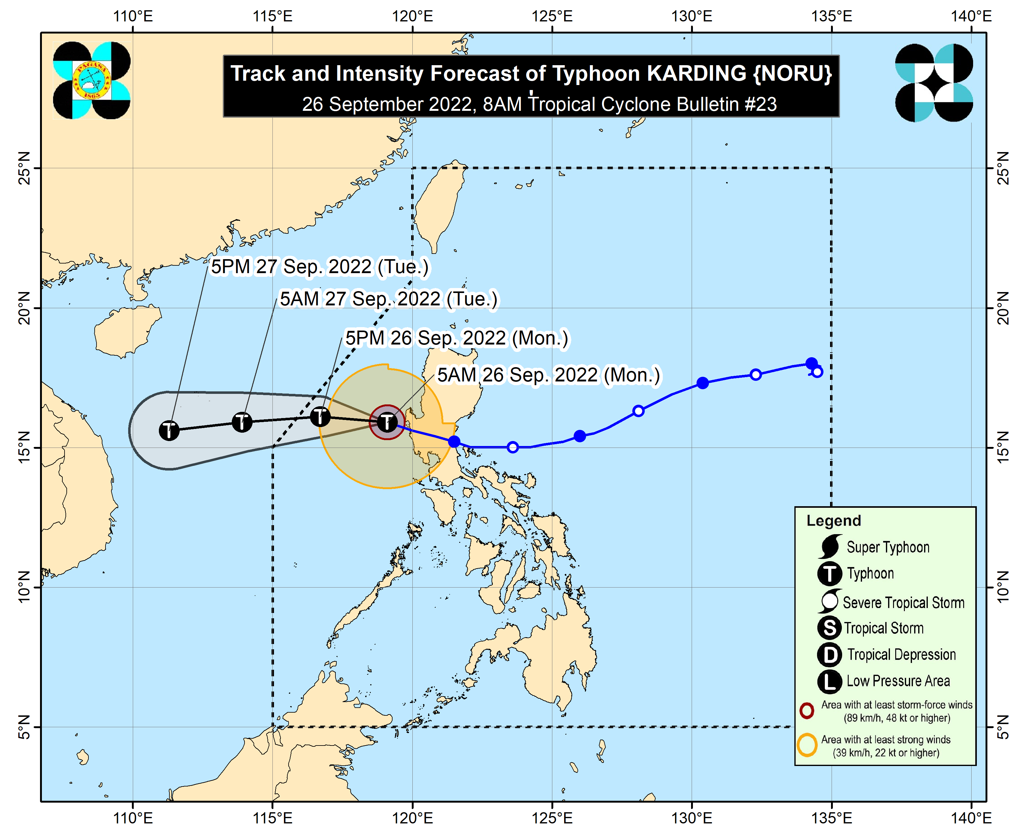 Super Typhoon Karding update, suspended