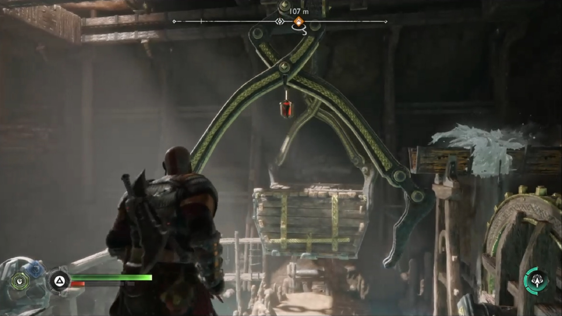 God of War: Ragnarok, swing to the platform