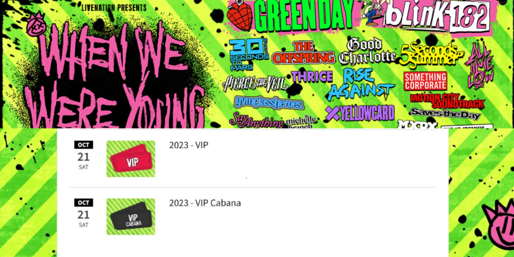 When we were young festival, Where to buy tickets