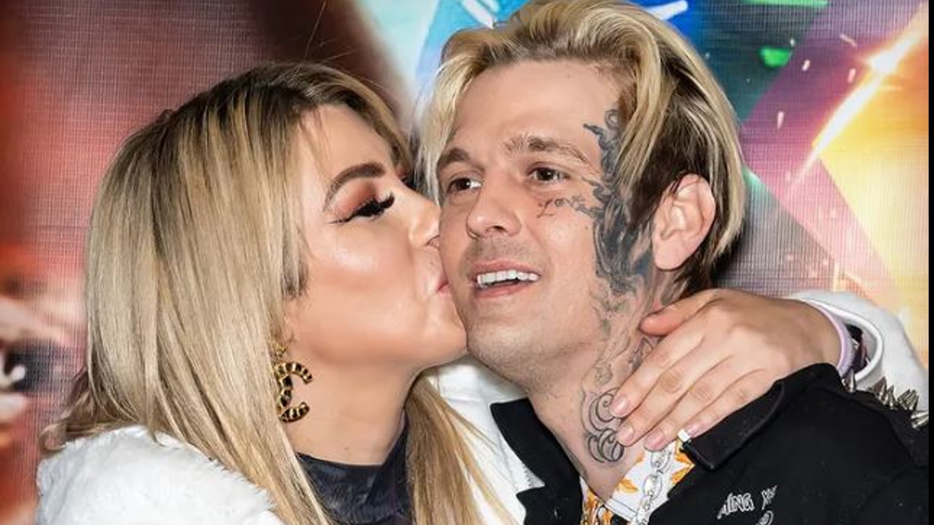 Aaron Carter and Melanie Martin