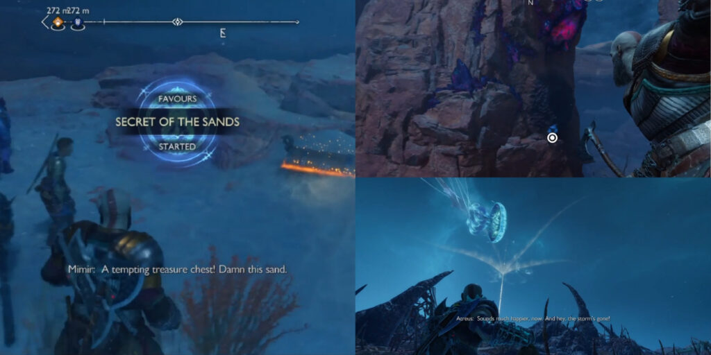 God of War Ragnarok - How to clear sandstorm in Alfheim Desert