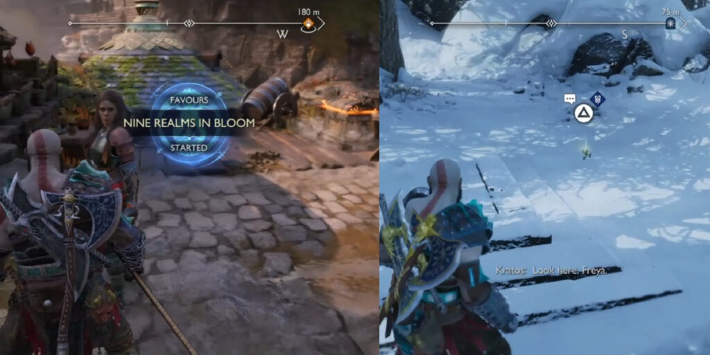 God of War Ragnarok - Nine Realms in Bloom locations