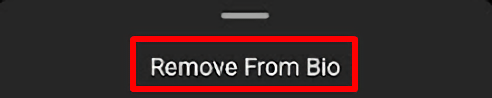 remove bio from instagram profile