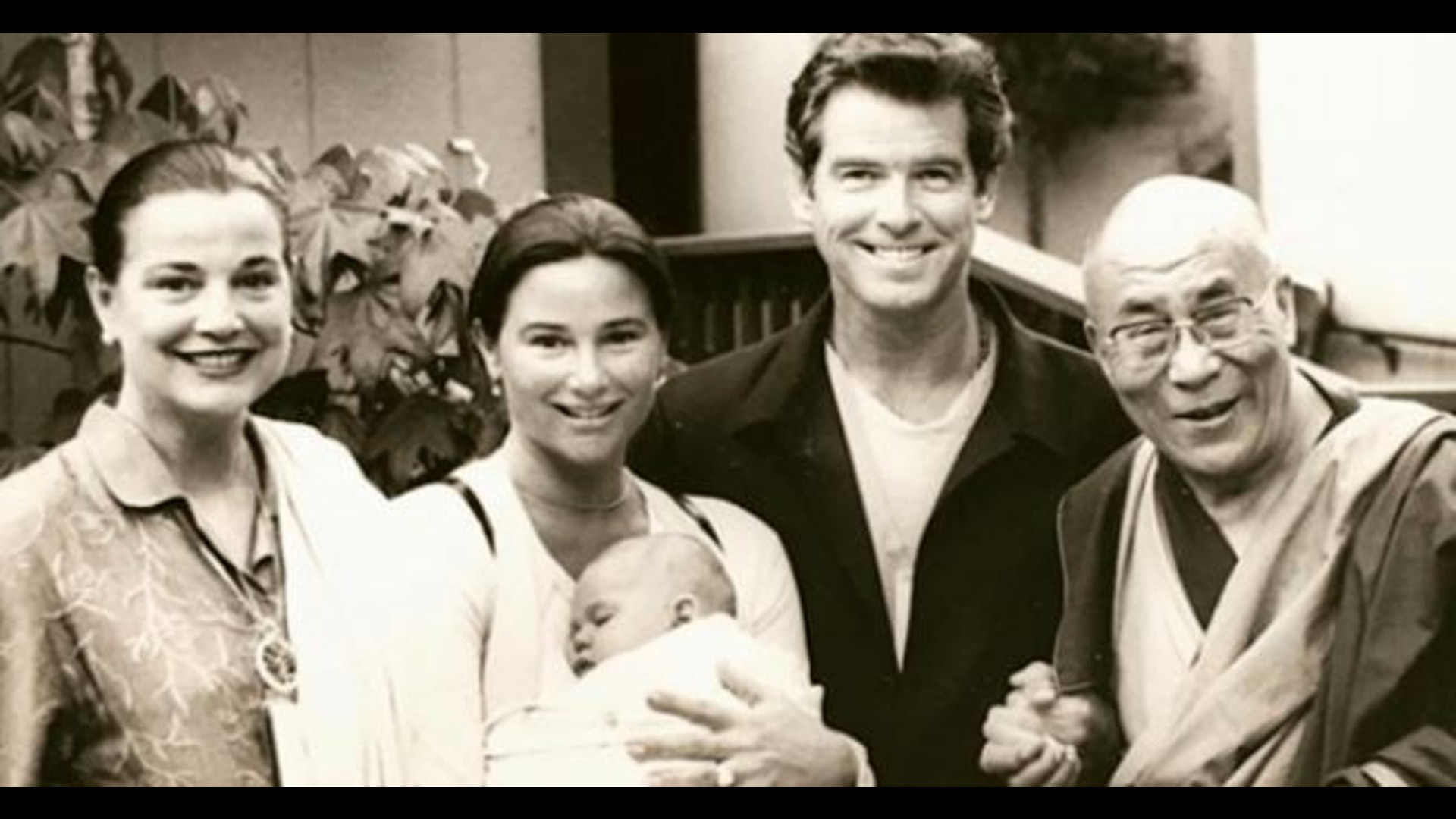 Pierce Brosnan and Dalai Lama