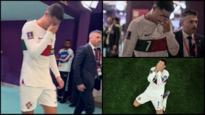 Cristiano Ronaldo’s final World Cup match sees him leaving his teammates in tears