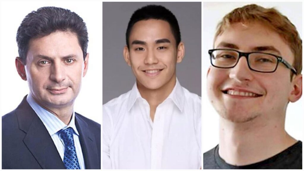 Crypto-billionaires Nikolai Mushegian, Vyacheslav Taran, Tiantian Kullander
