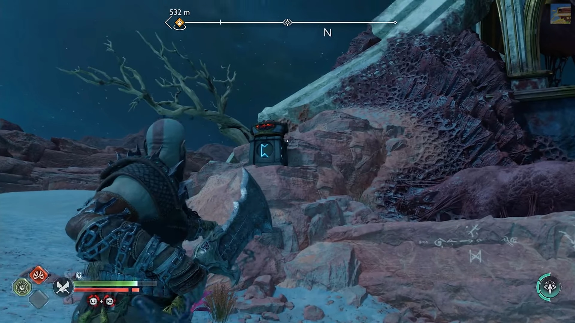 God of War Ragnarok - The Barrens Nornir Chest, All details - First Torch