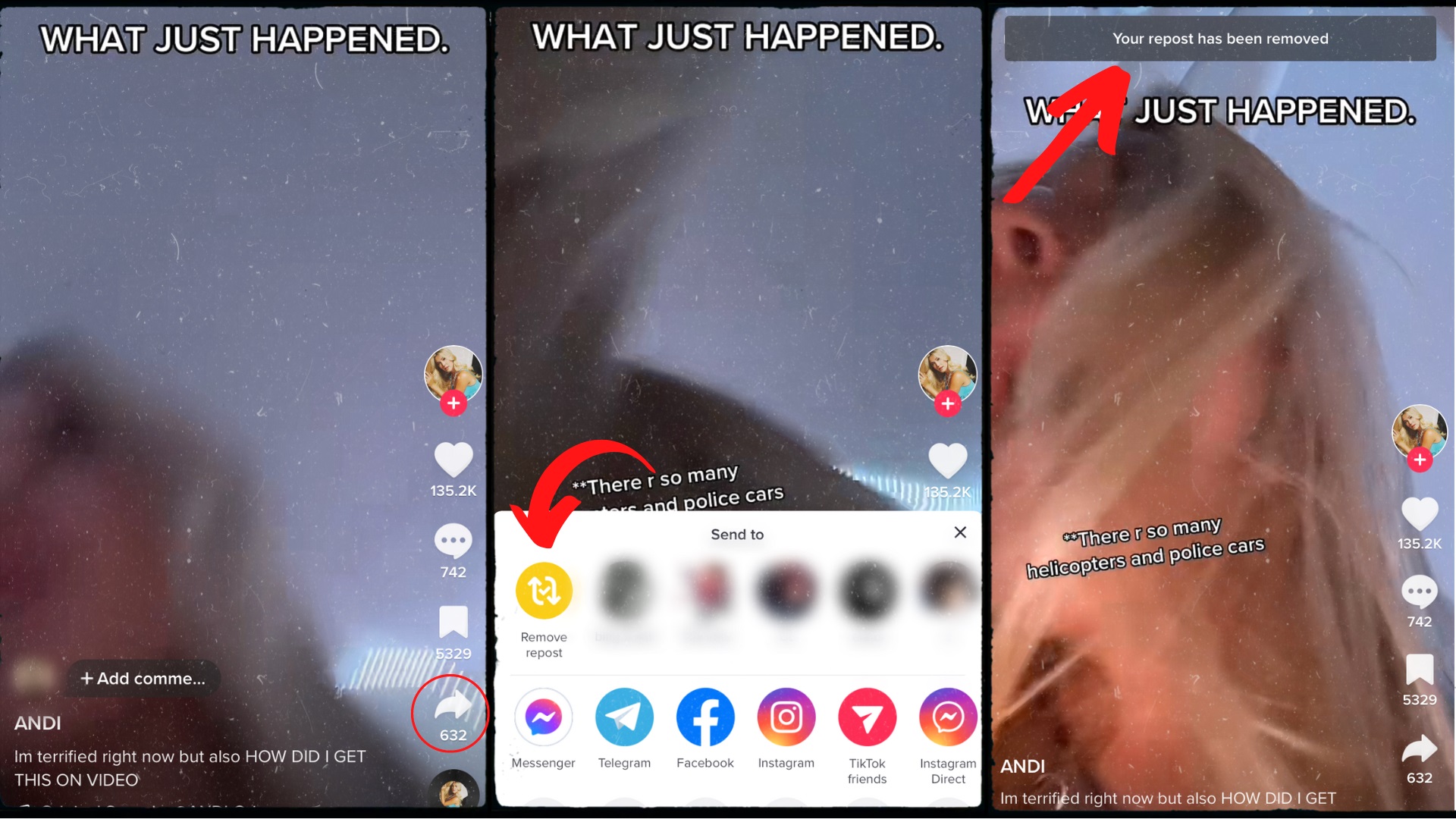 How to un-repost on TikTok - 1