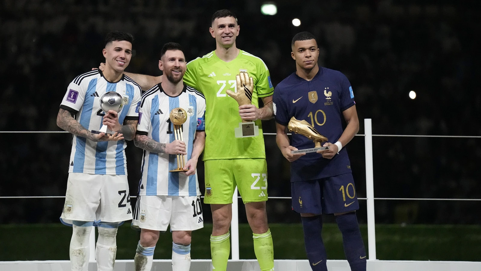 Messi Mbappe World Cup