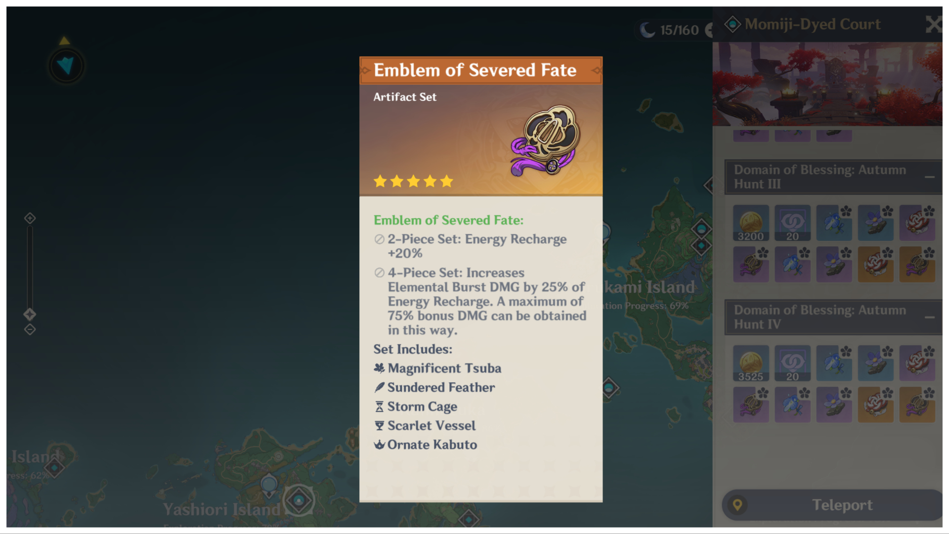 Dehya artifact set in Genshin Impact