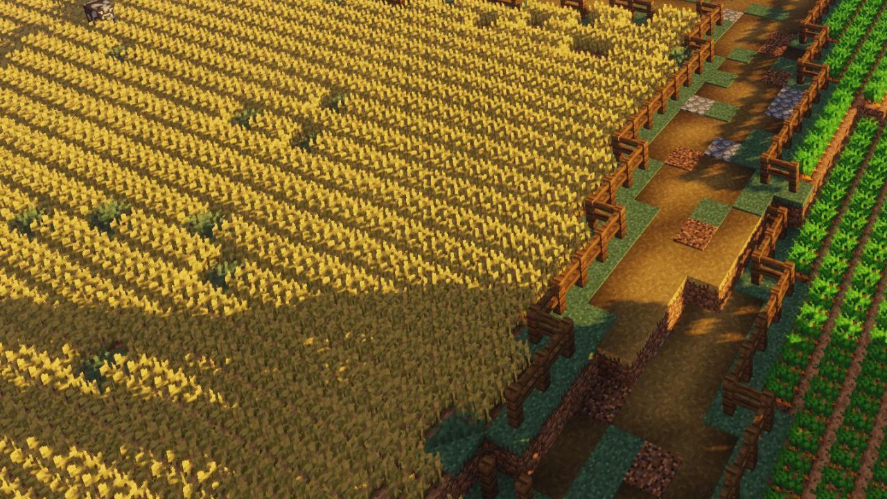 Crops growing in Farmland