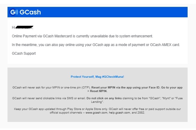 GCash Mastercard Suspended Hack
