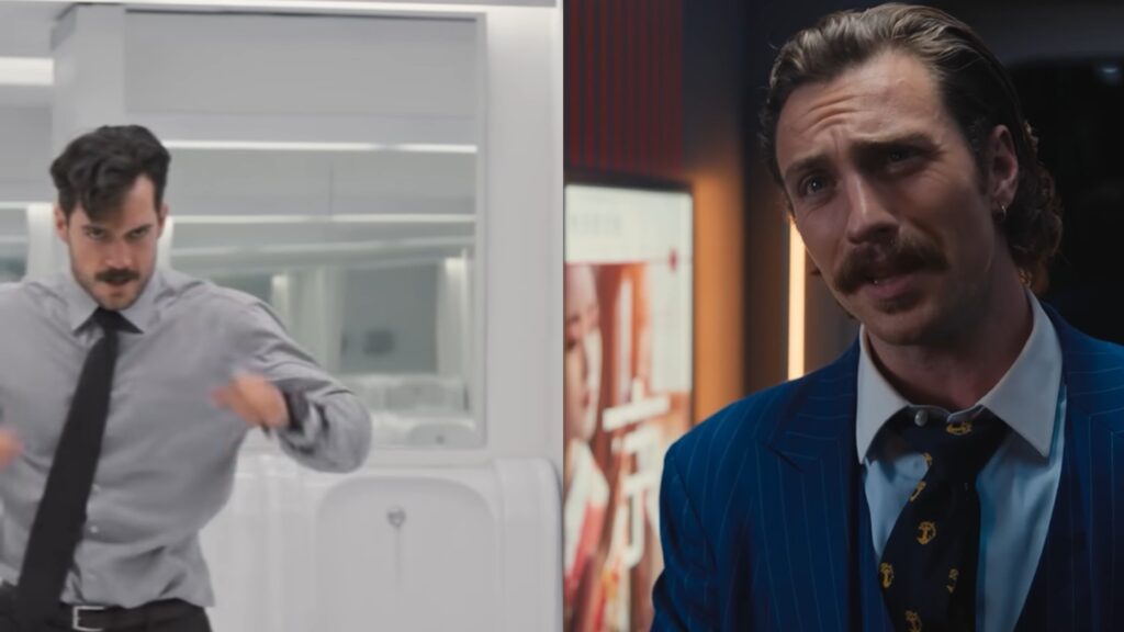 Henry Cavill and Aaron Taylor Johnson