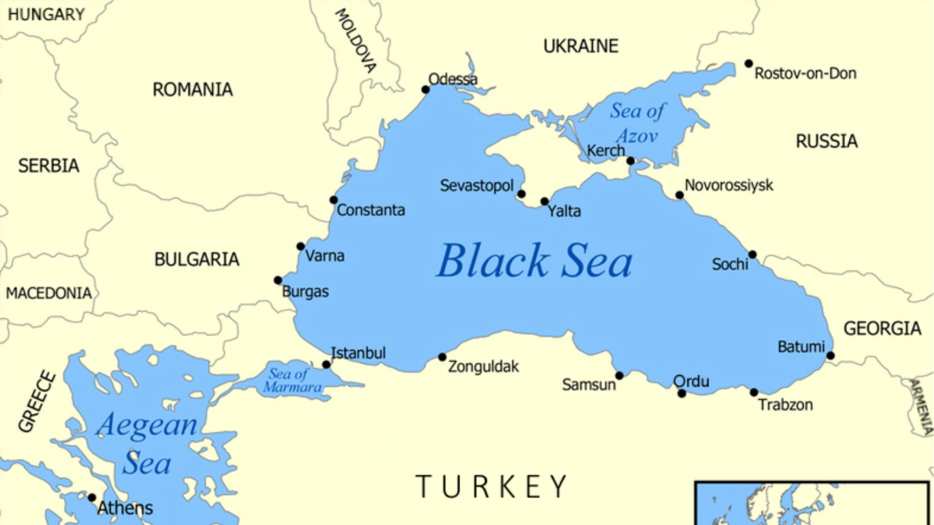 Russia U.S. drone collide Black Sea