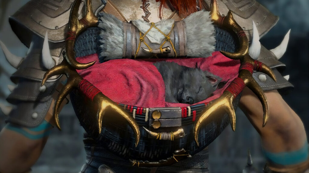 Cute wolf pet in Diablo 4