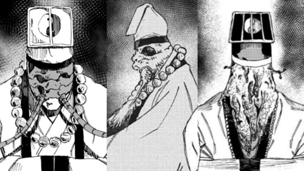 Centipede Doshi, Butterfly Doshi, Lettuce Doshi (Image via Hell's Paradise Manga)