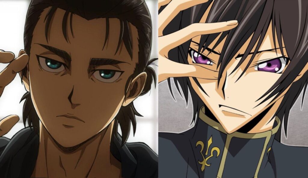 Eren Yeager and Lelouch vi Britannia (Image via Mappa and Sunrise)