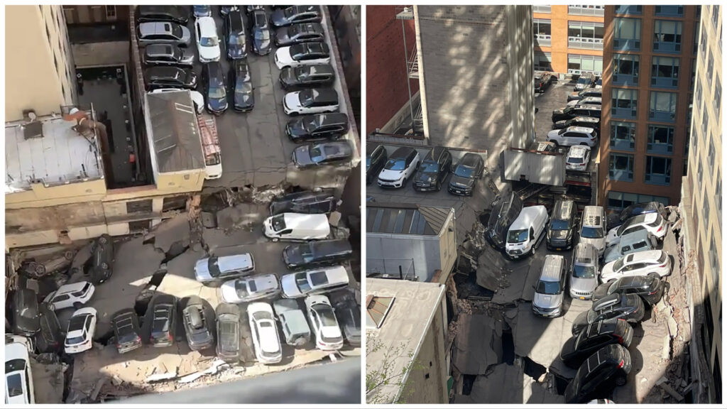 parking lot collapse in NYC