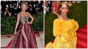 Blake Lively and Rihanna on Mat Gala red carpet
