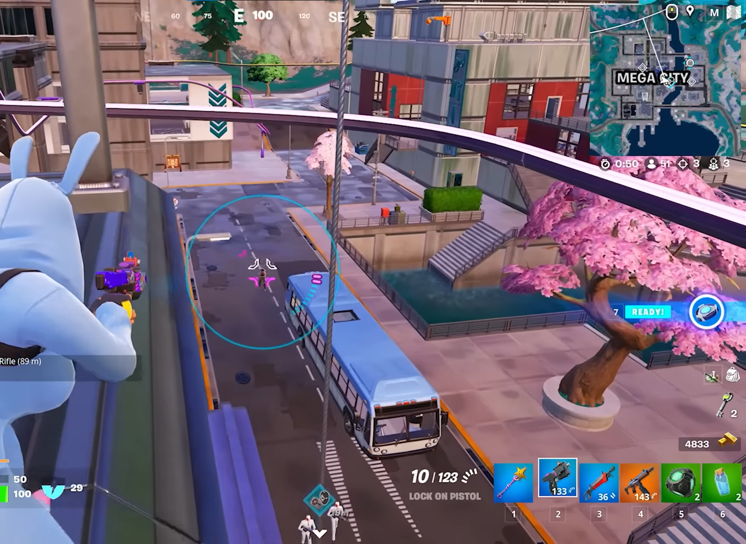 Fortnite: Lock-on Pistol's Effective Range - Where to find + How to Use