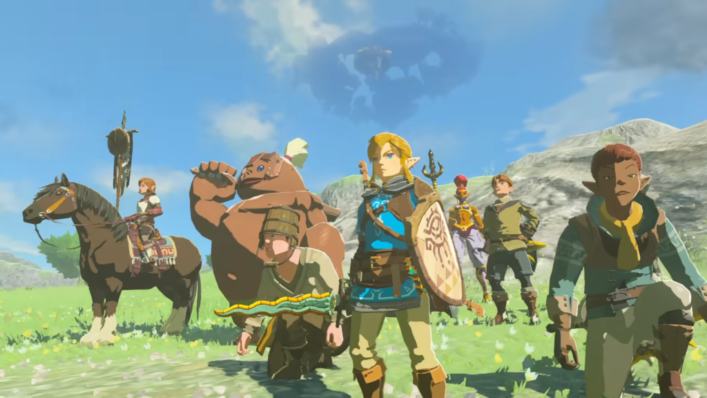 Hylians, a Goron and a Gerudo